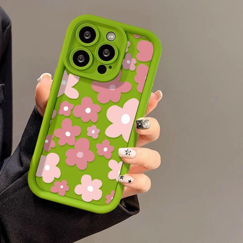 Pink flower for iPhone17ProMax phone case 16 Apple 17 matte 14/15 premium 13 fine holes