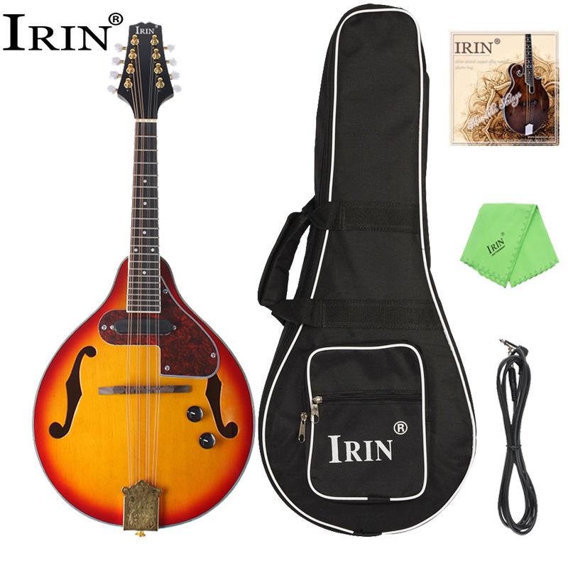 Sunset Spruce Wood Electroacoustic Eight-String Tibetan Mandolin with EQ