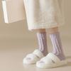 4Pairs Winter Coral Fleece Socks Thickened Mid Tube Socks Women Floor Plush Socks  Winter