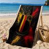 Belgian Football Association Emblem Beach Towel, Quick-drying, Easy to Care for, Suitable for Both Fitness and Beach Vacations,Sports Essential