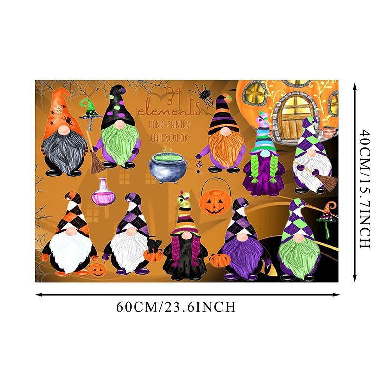 2pcs Halloween Foot Mats Ethnic Festival Decorative Floor Mats Easy To Take Care of Door Mats