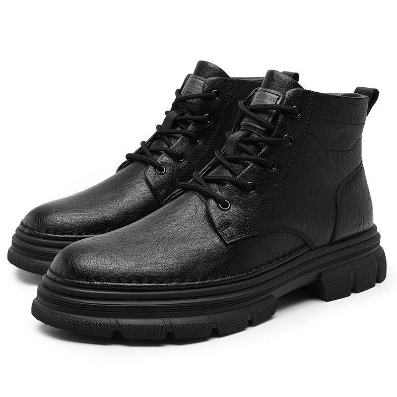 Mens Low Top Sneakers Genuine Leather Male Walking Boots New Men's Motorcycle Boots New Arrival Outdoor Men Basic Boots