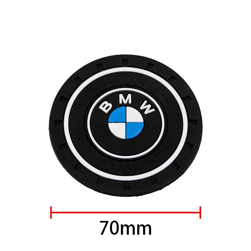 2Pcs Silicone Car Water Cup Coaster Anti-Slip Pad For BMW M M3 M5 X3 F10 F20 Auto Interior Tuning Parts Accessories F30 F40 F15