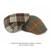 Autumn Winter Wool Beret Men's British Retro Progressive Cap Women's Plaid Cap