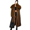 Shaggy Faux Fur Warm Maxi Overcoat for Women Luxury Lapel Open Front Fluffy Winter Parka Outwear Long Jackets Women's Long Sleeve Shawl Collar Coats