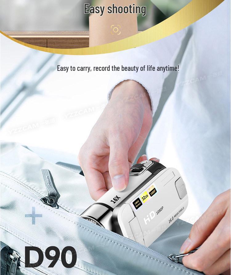 Professional HD Flip-Screen Campus Camera - Retro CCD for Students and Parties