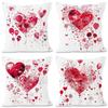 Valentine's Day Love Heart Print Home Decor Pillowcase Bedroom Living Room Sofa Decoration Polyester Cushion Cover with Zipper