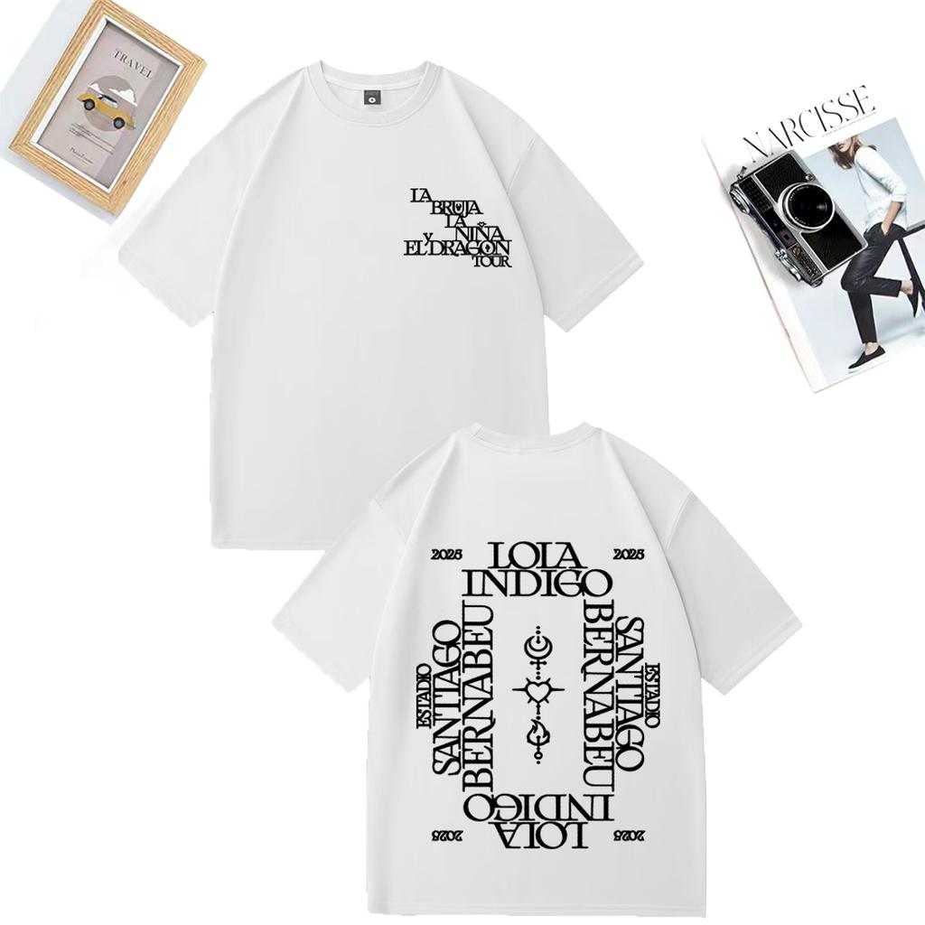 Lola Indigo 2025 Tour Graphics T Shirt Unisex WOMENs vintage Oversized Cotton tshirts Street Hip Hop short sleeve Fashion t shirt