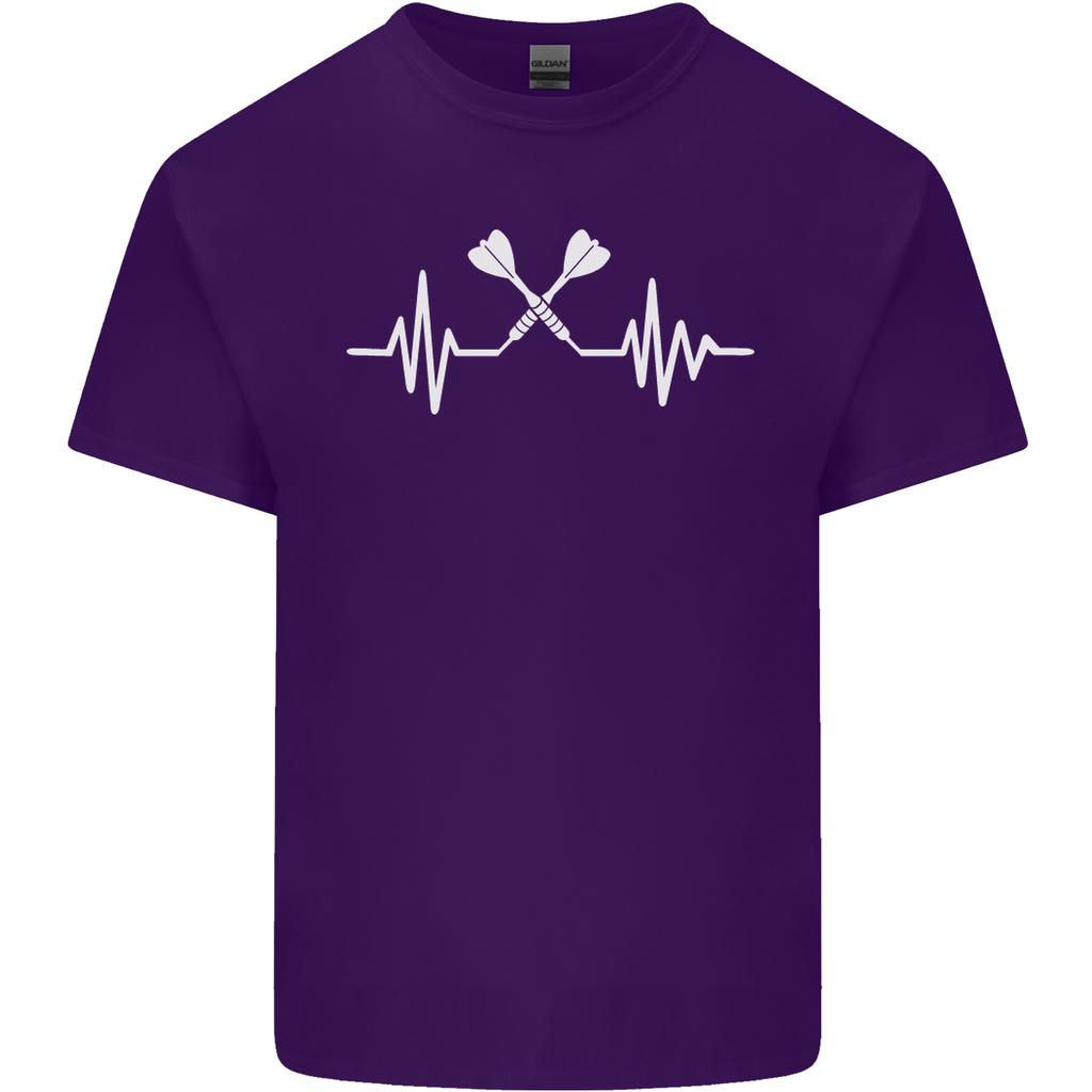 Pulse Darts Funny Ecg Unisexs Light Cotton Tshirt