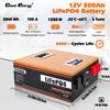Cloudenergy 12V 300Ah LiFePO4 Battery Pack, 3840Wh Energy, 6000+ Cycles, Built-in 100A BMS