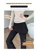 Women's Faux Two-Piece Micro-Flare High-Waisted Slimming Horseshoe Pants - Spring/Summer 2026