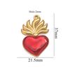 1 Piece 304 Stainless Steel Pendant Charm Red Heart Enamel 18K Gold Plated For DIY Necklace Bracelet Jewelry Making Findings