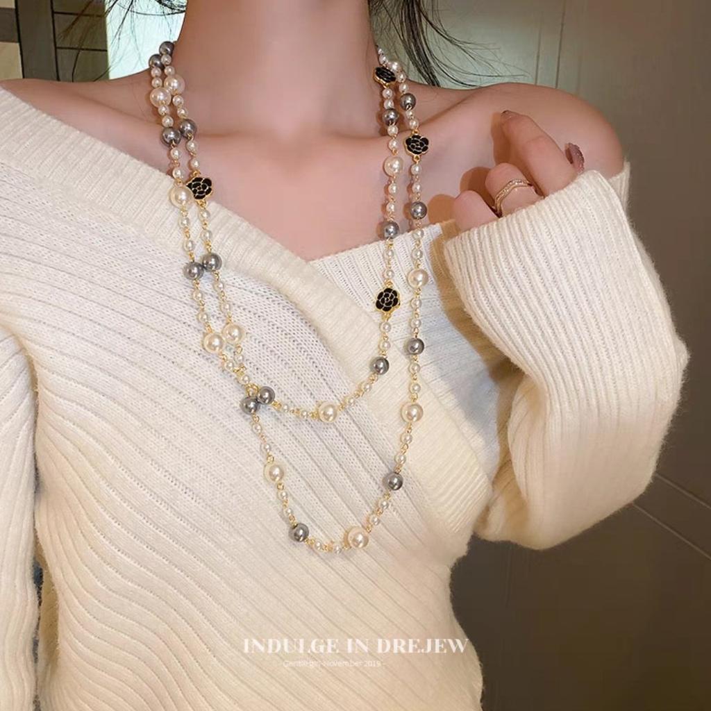 Luxe en high-end herfst/winter lange ketting, modieuze veelzijdige trui ketting, meerlaagse ketting, accessoire en accessoire