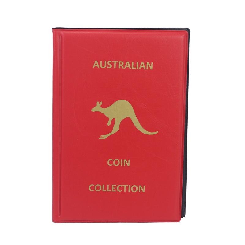 

Альбом для коллекции монет и марок на 240 карманов с нескользящей ПВХ обложкой, английская версия, дизайн с отрывными листами 16 Pockets красный