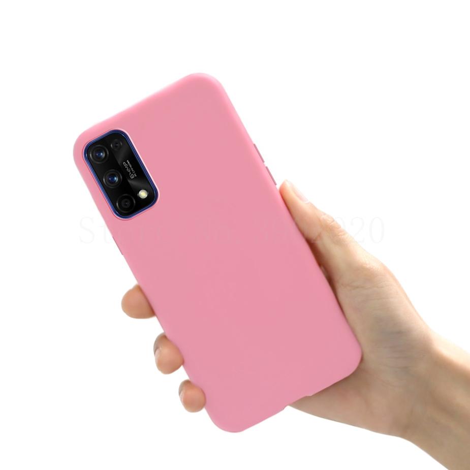 

For Oppo Realme 7 X7 7 Pro Case Candy silicone Shockproof Phone Case On For Oppo Realme 7 7 Pro X7 X7Pro Full Cover Coque Bumper Realme X7 Pro рожевий