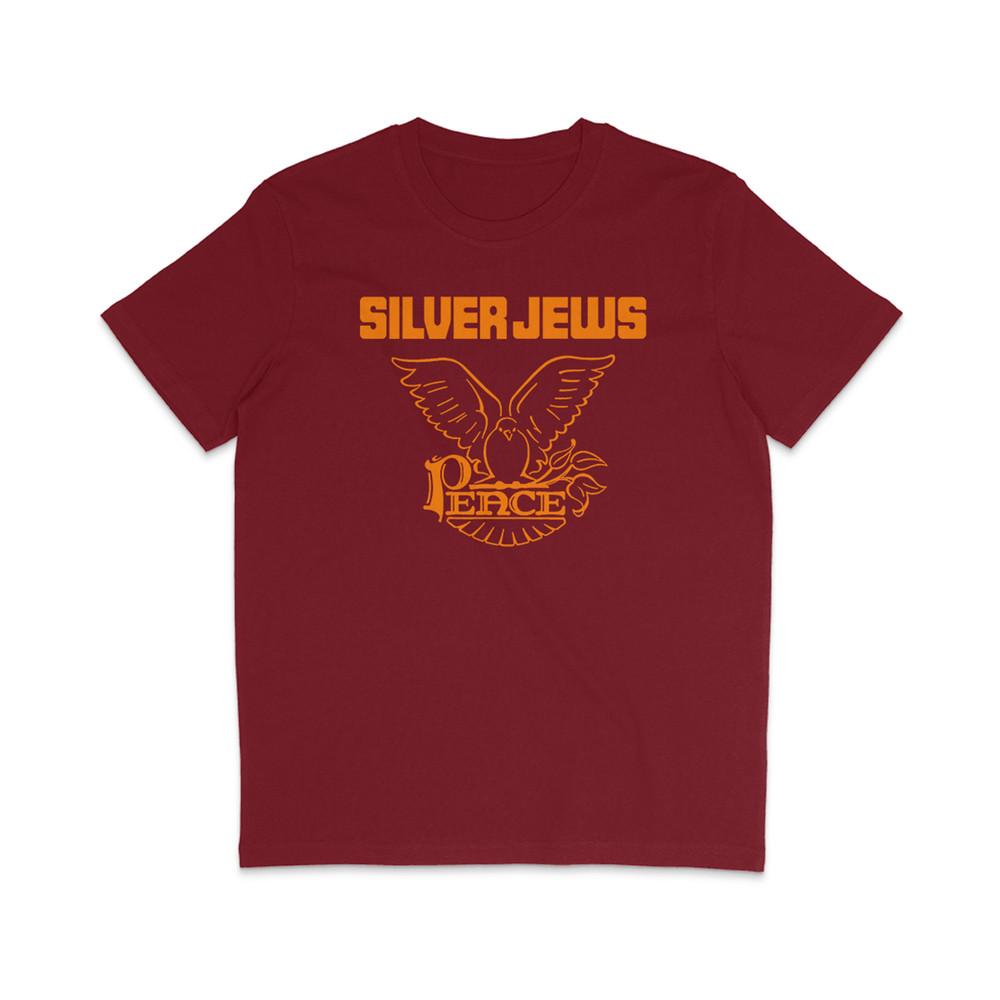 

Silver Jews - Peace - Orange Text - Organic T-Shirt - David Berman - Pavement M