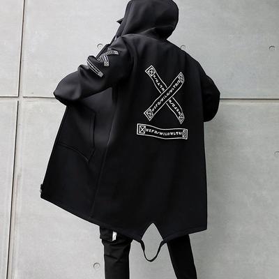 Streetwear frauen Frühjahr Jacke Neue Harajuku Beiläufige Dünne Mantel Weibliche Hip Hop Windjacke Lange Frauen Jacke