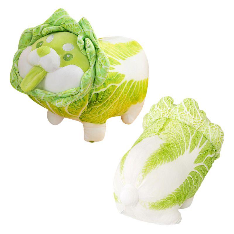 Cabbage Shiba Inu Dog Cute Vegetable Fairy Anime Plush Toy Fluffy Doll Stuffed
