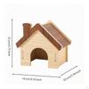 Hideaways Shelter with Entry Holes Cut Wooden SlotandTab Hamster for Enrichment Corners Cozy Wood