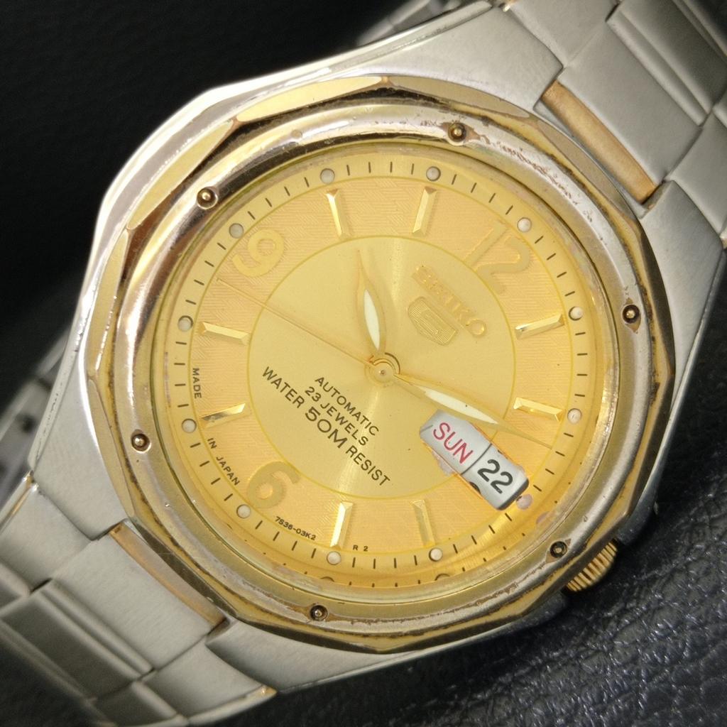 

ПОДЛИННЫЕ ВИНТАЖНЫЕ МУЖСКИЕ ЧАСЫ SEIKO 5 AUTOMATIC 7S36B ЯПОНИЯ С ОРИГИНАЛЬНЫМ ЦИФЕРБЛАТОМ a702416-5 R124-a702416