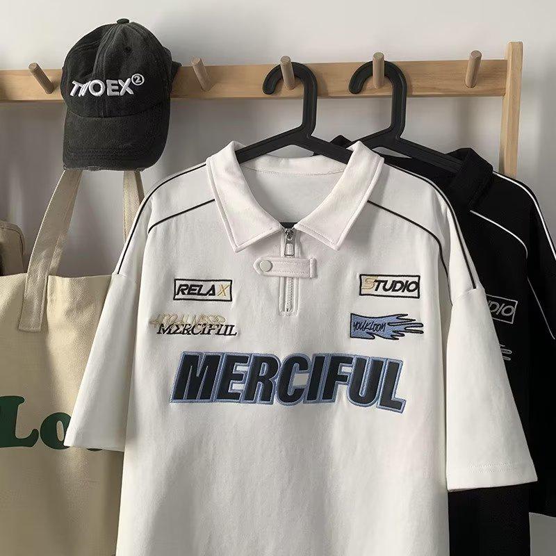 Men's Casual Polo Shirt: Summer Loose-Fit, Short-Sleeve, Youth Sports Style with Lapel