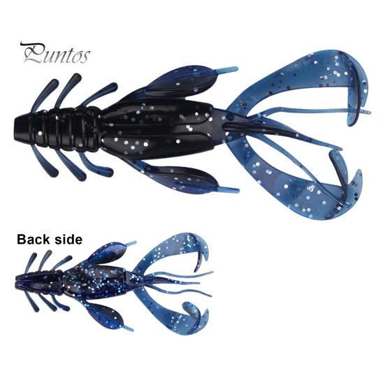 4Pcs 10CM/10G Soft Crayfish Lure with Sequins Realistic PVC Bionic Artificial Shrimp Bait Freshwater Saltwater Bass Trout Fishing Accessories