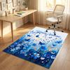 Butterfly Theme Crystal Velvet Rug Personalized Custom Name Text Soft Floor Mat Home Decor