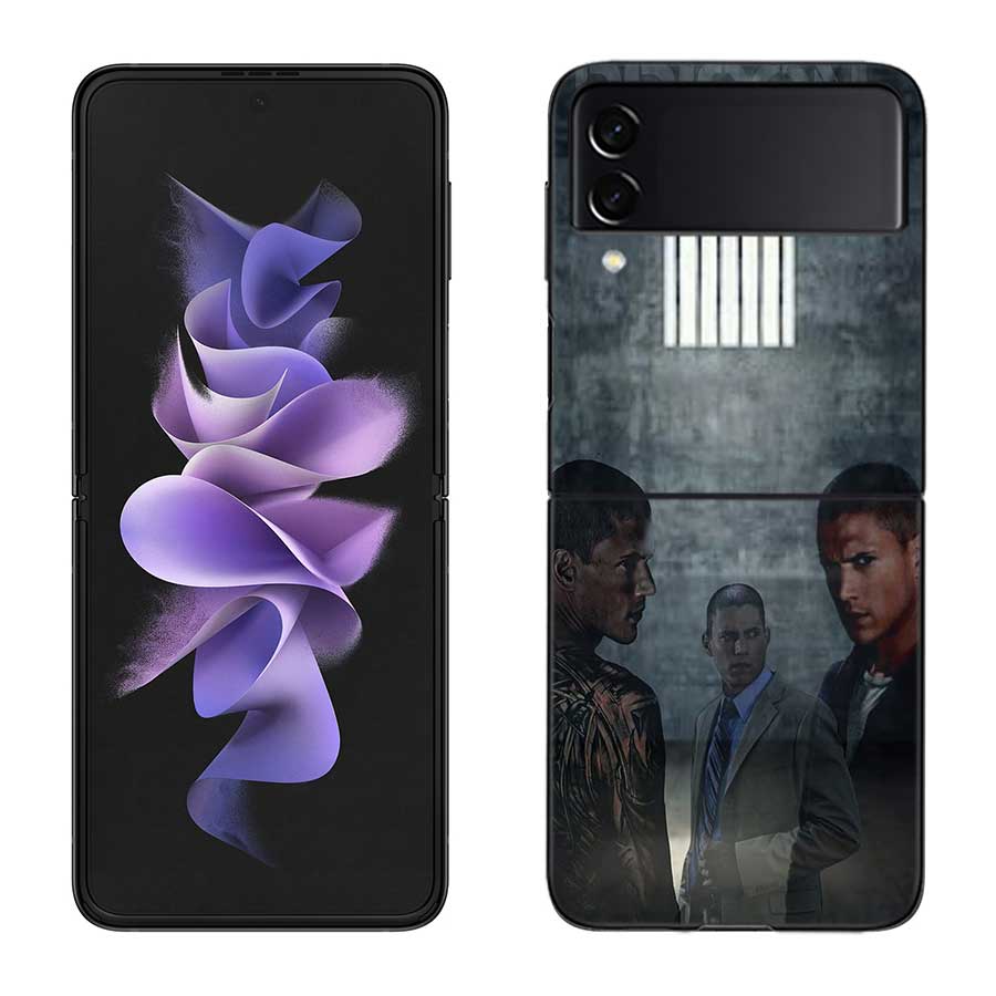 Prison Break TV Series Phone Case For Samsung Z Flip 7 6 5G Galaxy Z Flip 5 4 3 Black Hard Cell Cover Luxury PC Shell Coque