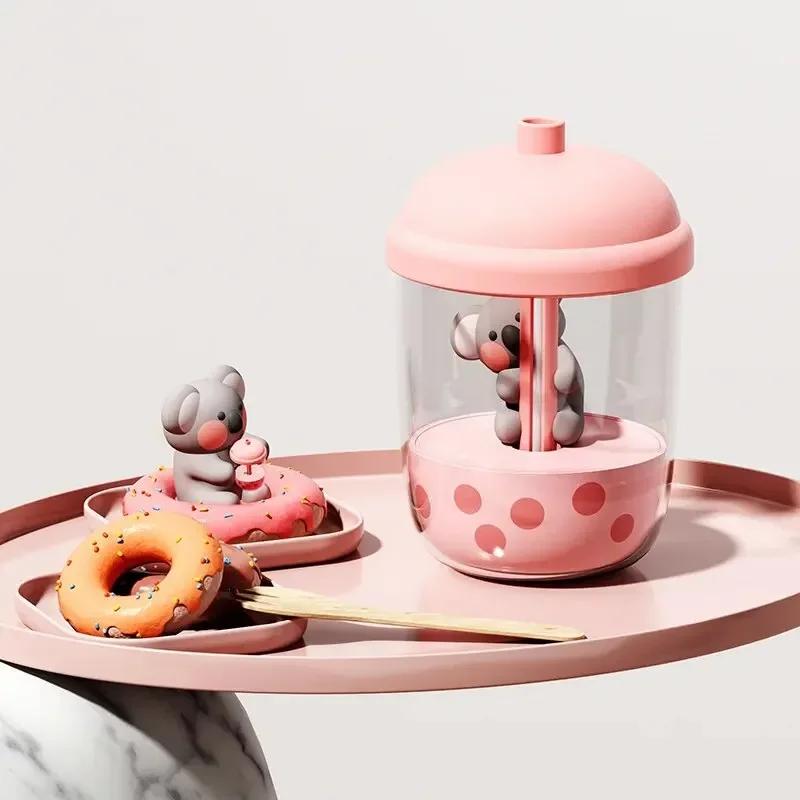 

Милий Домашній Коала Побутовий Зволожувач Повітря з Інтенсивним Розпиленням Маленький Тихий Зволожувач з USB Зарядкою Настільний Зволожувач рожевий