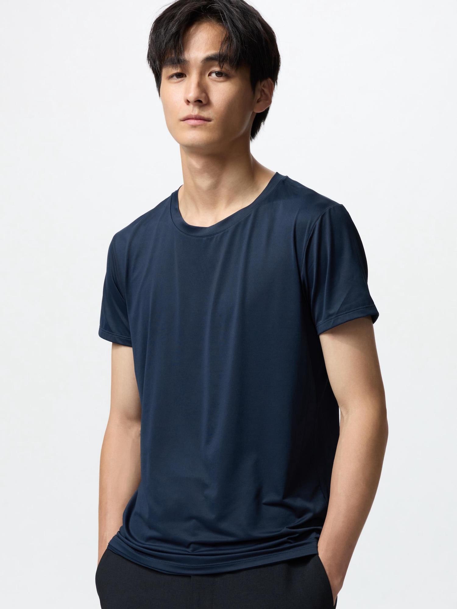 

Футболка Uniqlo Airism с круглым вырезом и коротким рукавом 69 NAVY/MEN 4XL