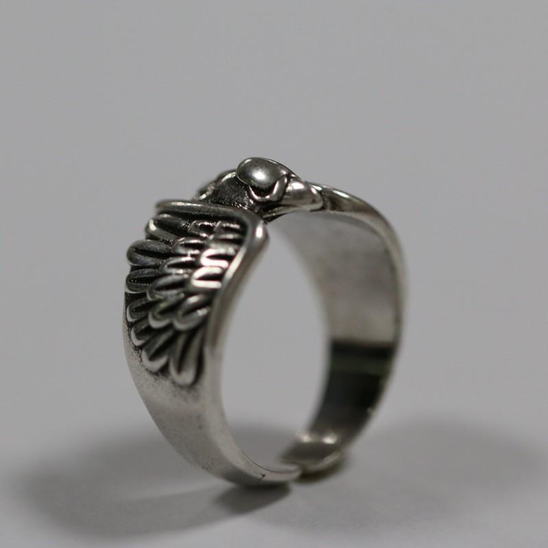 Vintage Eagle Ring Men Adjustable925 Sterling Retro Animal Motif Statement Jewelry