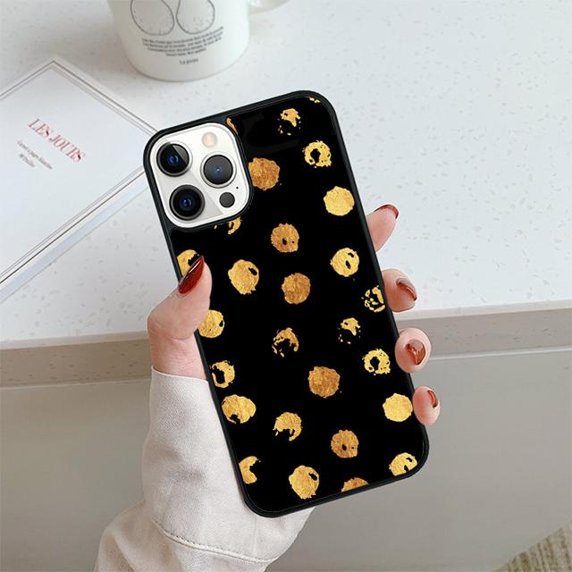 Feather Gold Foil Phone Case For iPhone 17 Air 14 15 16 13 12 Cover For Apple 14 15 16 Pro Max Plus Coque