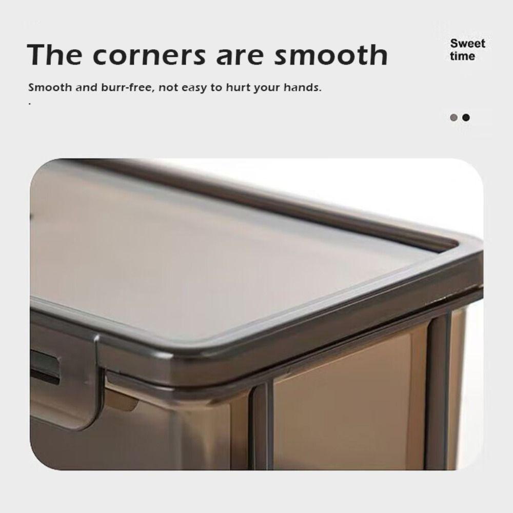 Plastic Pencil Case Transparent Black Stationery Storage Box Stationery Organizer  Students