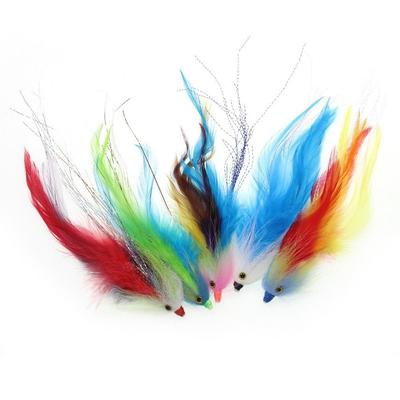 Colorful Ribbon Fly Fish Tuna Lures Flash Line Squid Skirt Lure  Freshwater Saltwater