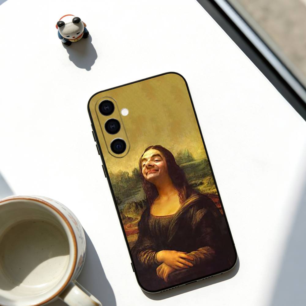 

Humorous M-Mona L-Lisa Art Phone Case For Samsung Galaxy A73,A72,A71,A70,A53,A52,A51,Soft Black Cover Samsung a70