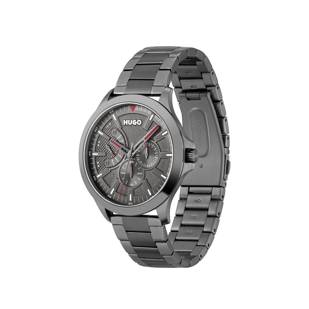 Мужские часы HUGO BOSS 1530247, Черный циферблат, Браслет из нержавеющей стали, Модные часы