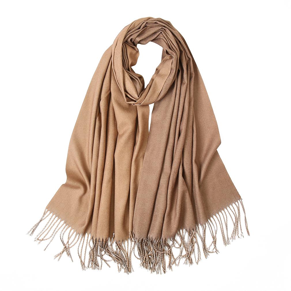 New Solid Color Pashmina Scarf Tasels Shawl For Woman Autumn Winter Scrves Lady Fashion Wraps Cashmere Wool Muffler Bandelet