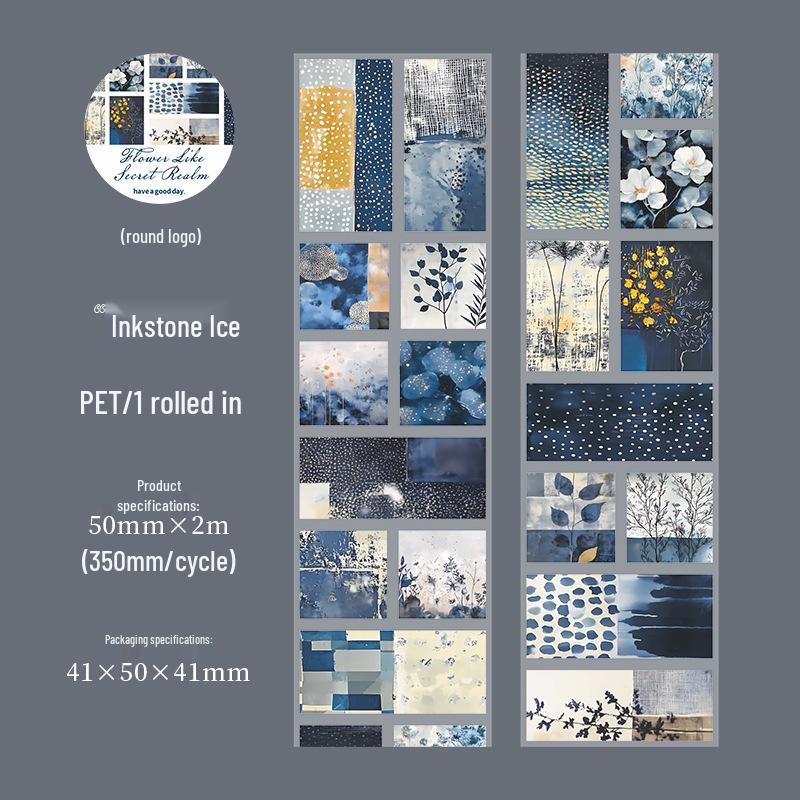 Retro Floral Secret Realm Journal Stickers: DIY Creative Scene Patterns