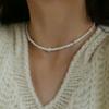 Wind Fashion Commuter Pearl Butterfly Shell Beaded Collarbone Chain Niche Design Versatile High Sense Necklace Women