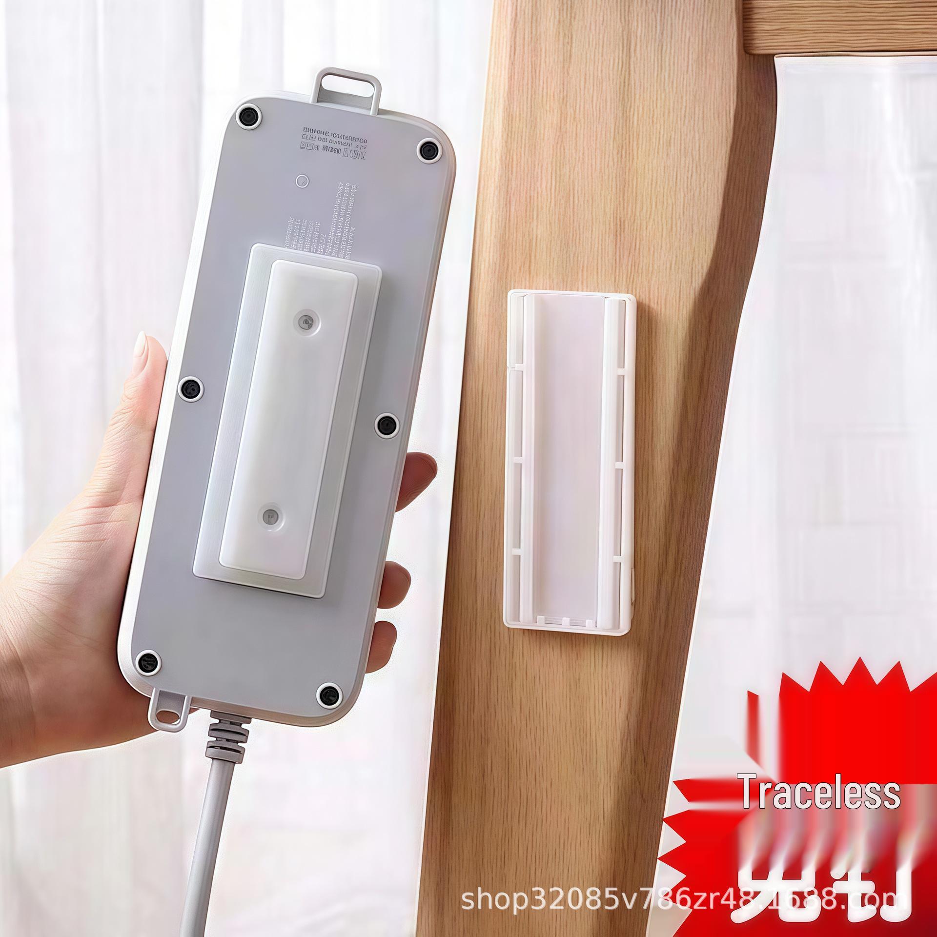 

Настінний клейкий органайзер для кабелів: Захисний щиток для розетки, без свердління, не залишає слідів, для зберігання роутера. 1 pc opp bag