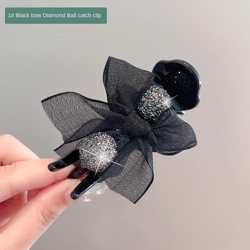 Bow Hairpin Low Ball Hair Accessories Women's Head High Sense Large Grip Clip New Clip Headdress