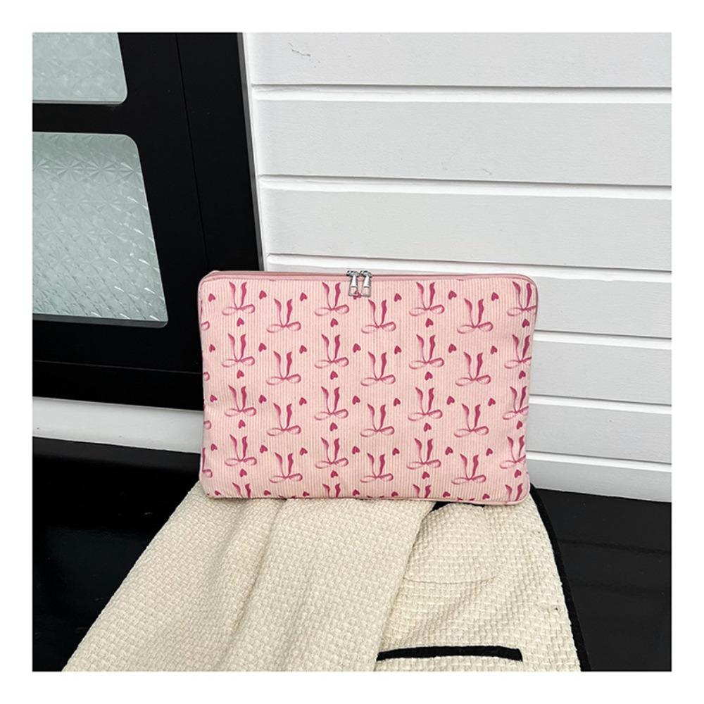 

New Bow Print Laptop Case Protective Shockproof Tablet Case Lightweight Tablet Protective Pouch Travel 11 inches рожевий