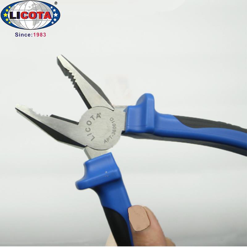 LICOTA Likeda Multi-functional Two-color Handle Steel Wire Flat Jaw Tiger Pliers APT36001