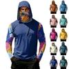 Hoodie T-shirt met lange mouwen voor heren met borstzak met rits, lichtgewicht pullover, casual top met bedrukte mouwen en halslijn