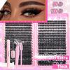 36 Rows 9-16mm Length 3D Faux Mink Lash Bond and Seal Fake Eyelash  Makeup Enhancement