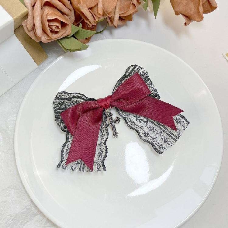 Schleifen-Haarspangen Goth-Schleifen-Haarspangen Entenschnabel-Haarspangen für Mädchen und Frauen