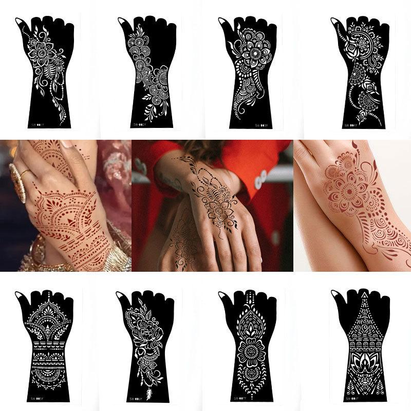 Beauty Sticker Indian Hollow Tattoo Sticker Juice Inkjet Template Diy Hand-Painted Tattoo Sticker