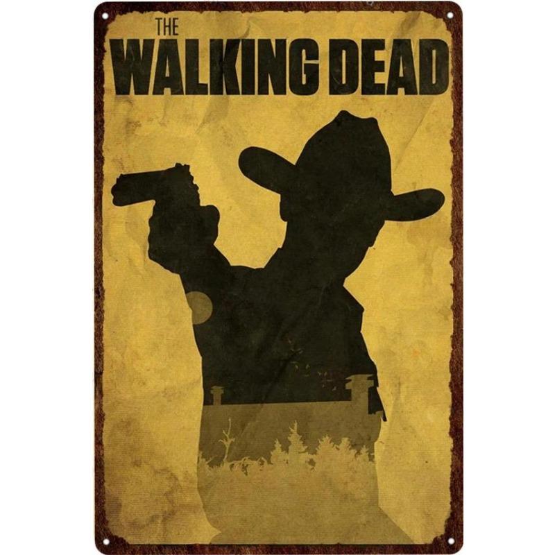 Metal Tin Poster The Walking Dead Movie Metal Sign Plaque Poster for Bar Club Wall Decor Retro Home Vintage Wall Plate Pendant
