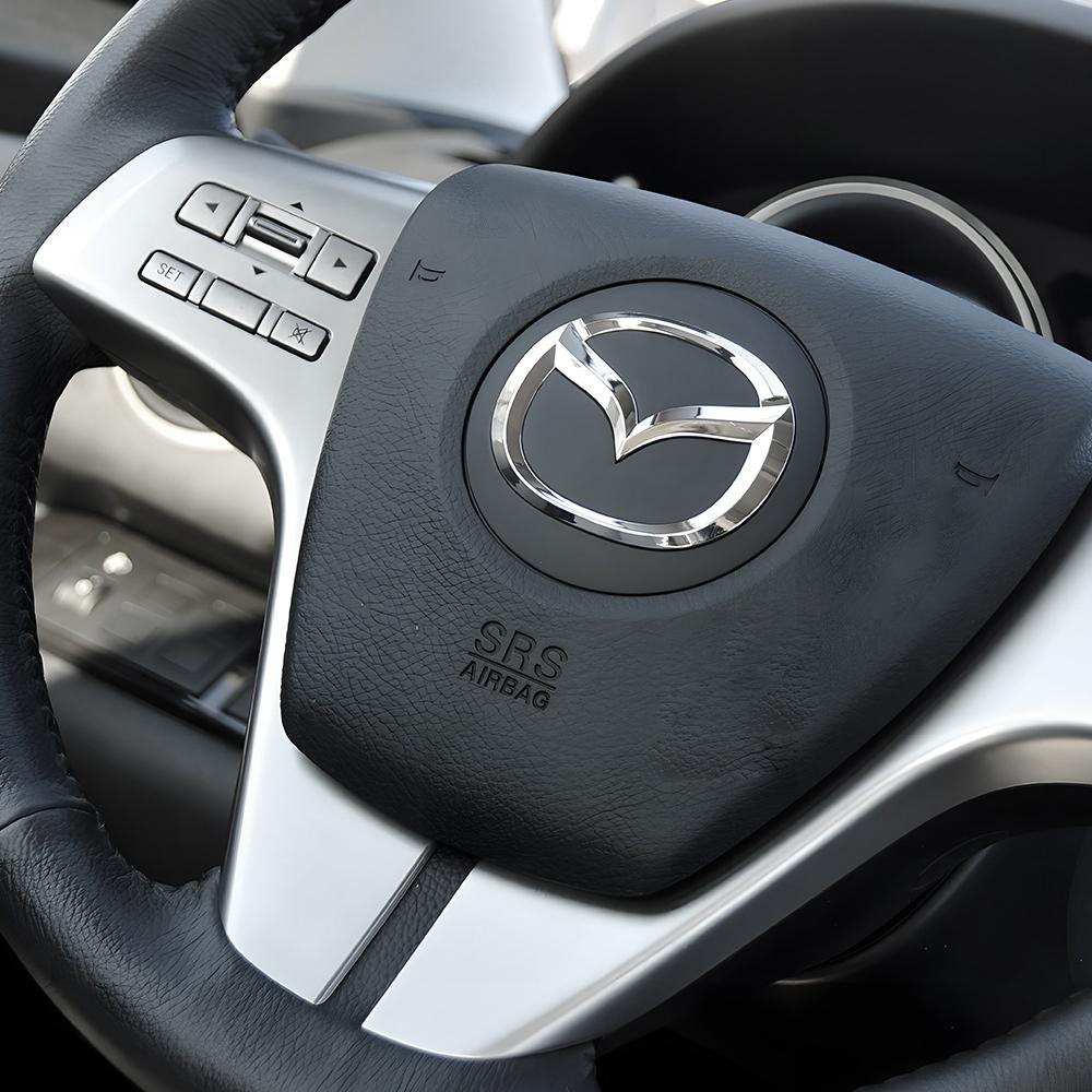 57x46MM Car Steering Wheel Center Badge Replacement ABS Emblem for Mazda CX4 CX5 RX7 Atenza Axela 3 2 5 CX3 MX3 MX5 CX9 CX7 RX8