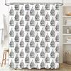 Bathroom Shower Curtain Vintage Gothic Pattern Washable Decor Waterproof Fabric Liner